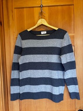 bley grey Grey Striped Womens Sweater